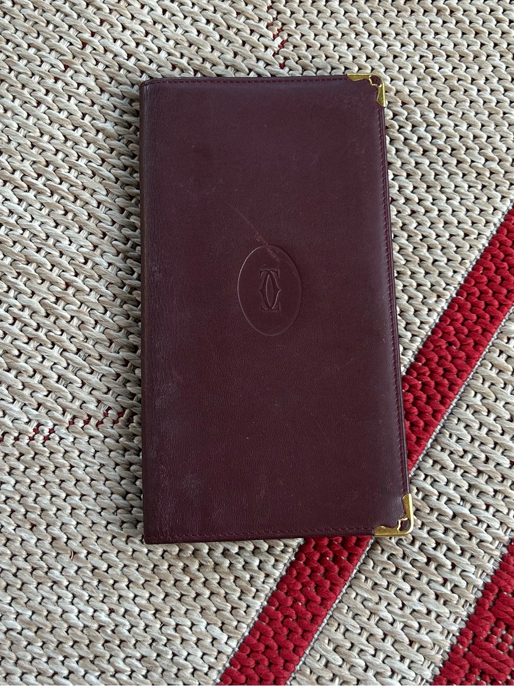 Cartier PreLoved Luxury Leather Passport Wallet Or Card Holder  Unisex